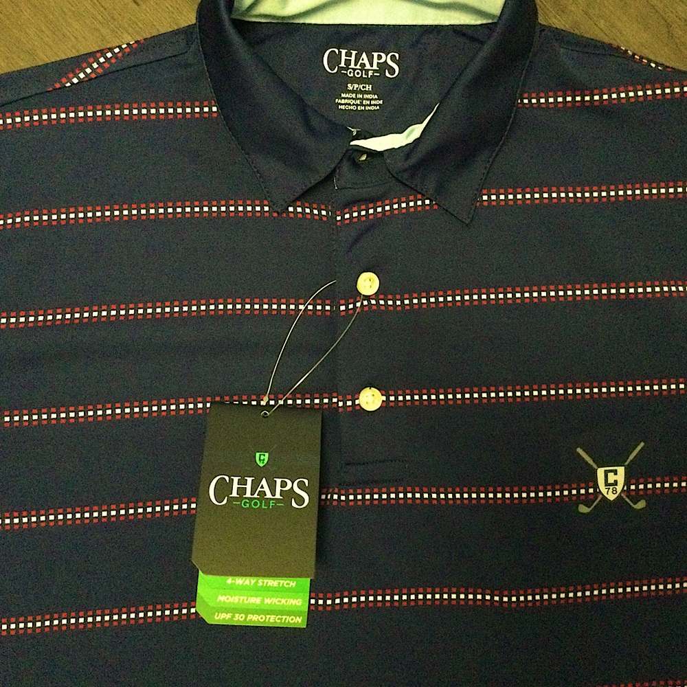 NWT - CHAPS Golf Polo Mens Small Golf Polo Shirt Chaps Womens Golf Shirt Polo - Picture 4 of 8